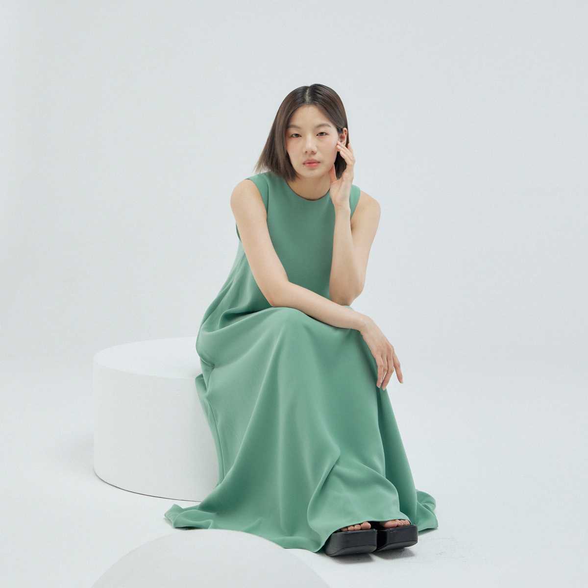 SISTER BIG DAY DRESS - SAGE