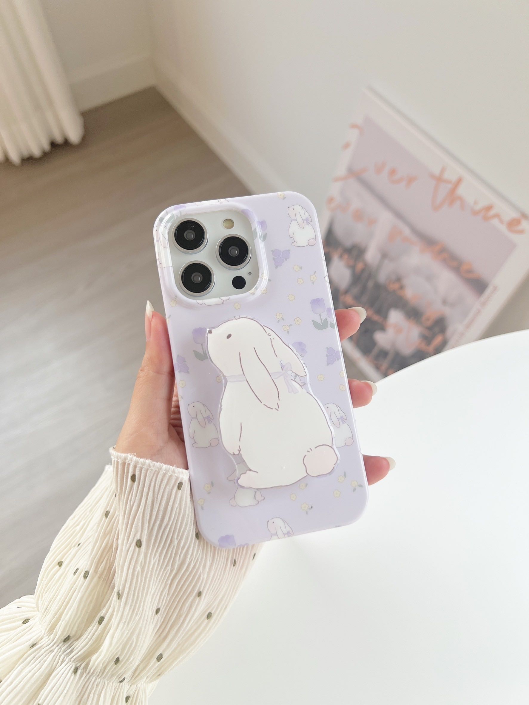 สอบถามก่อนกดสั่ง เคสกระต่าย เคสทิวลิป เคสสีม่วง ไอริง griptok holder ผิวเงา แข็ง เคสไอโฟน เคสiPhone