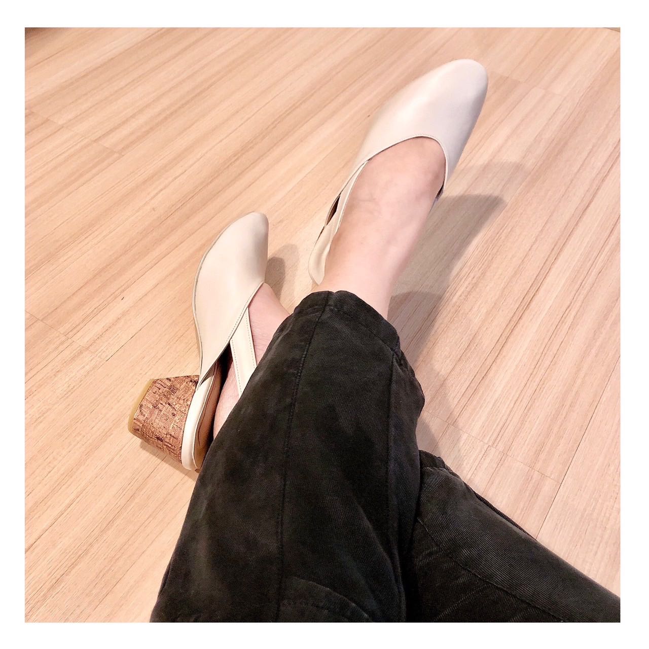 Signature M. CORK Heels สีครีม ✨จาก “mosstories collection