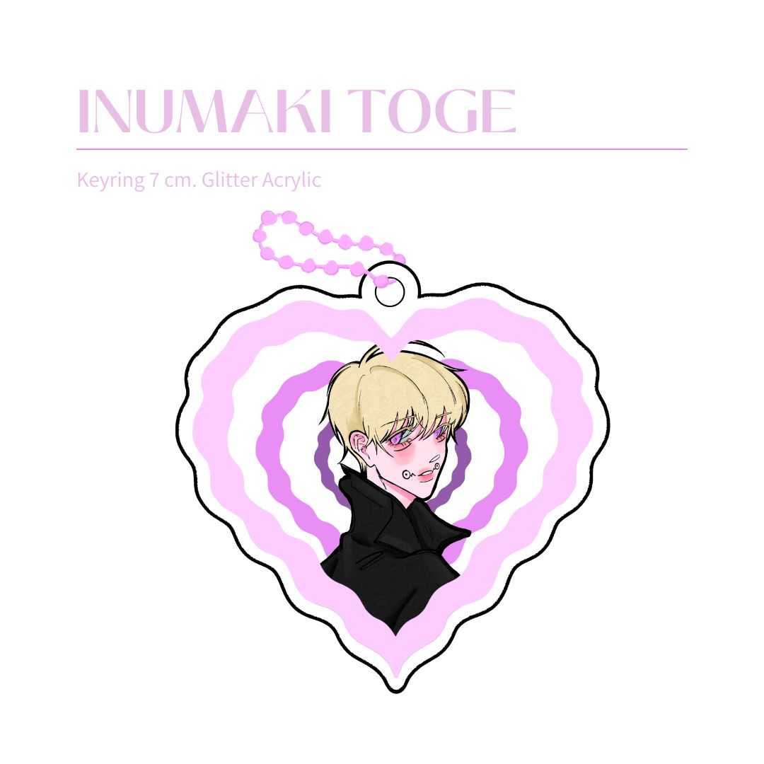 keyring 7 cm. - inumaki - glitter acrylic