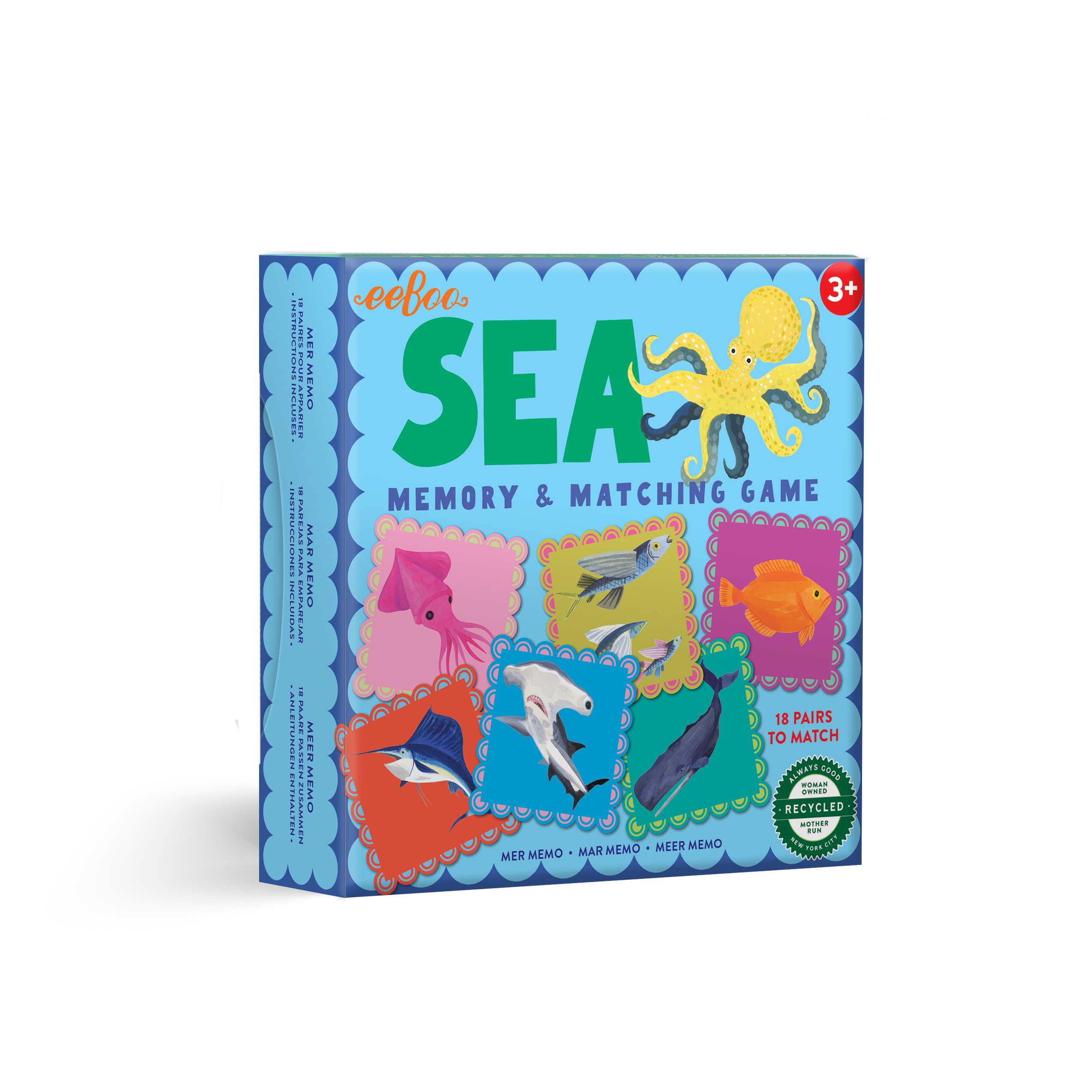 eeBoo Sea Little Square Memory Game