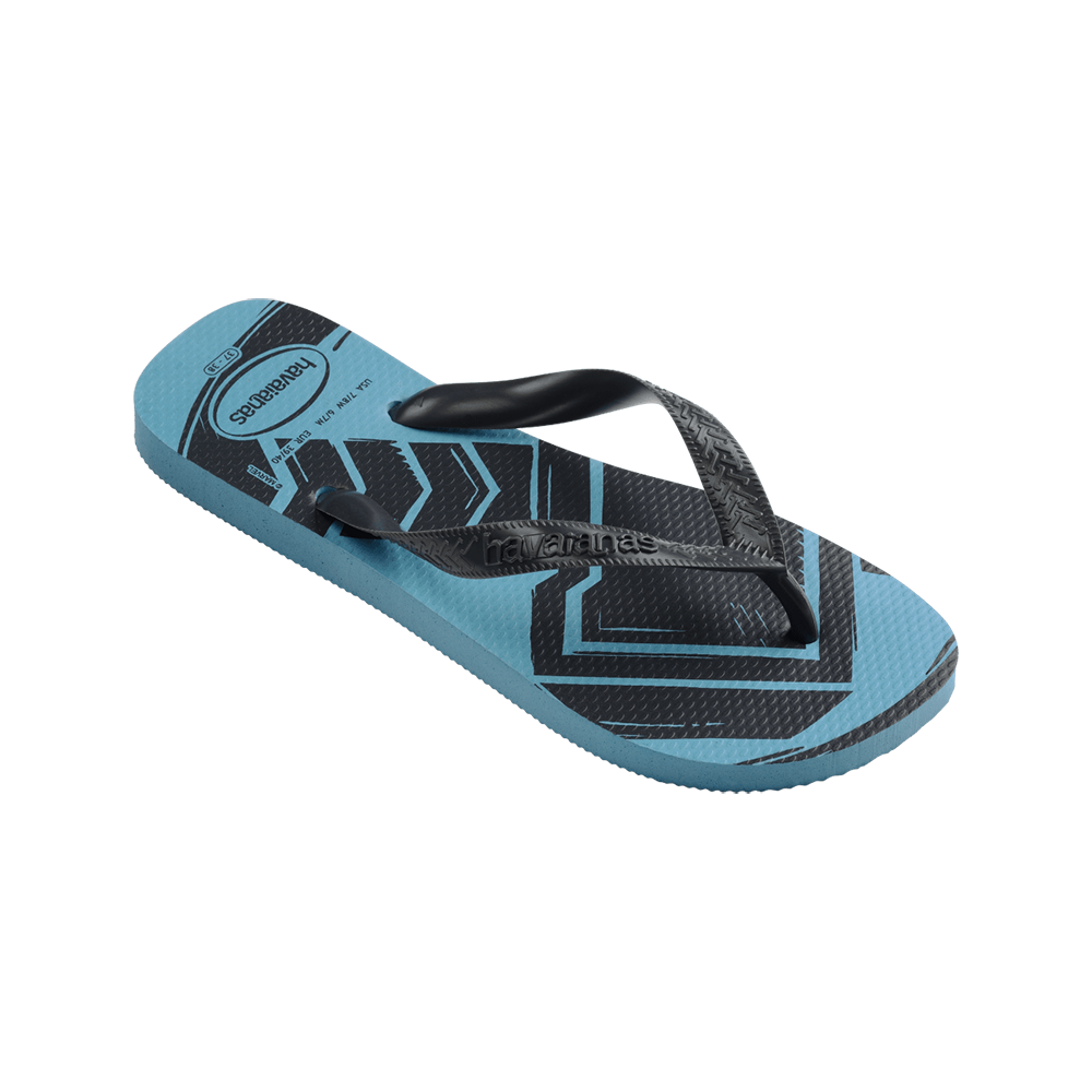 HAVAIANAS รองเท้าแตะผู้ชาย Top Marvel Logomania Flip Flops TRANQUILITY BLUE 41469531808M_H2BLXX