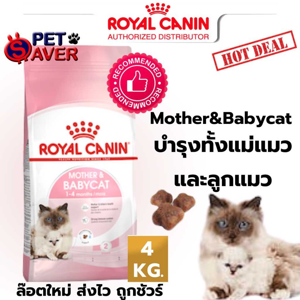 Royal Canin Mother and Babycat 4kg   อาหารสำหรับลูกแมวและแม่แมว baby cat 4 kg