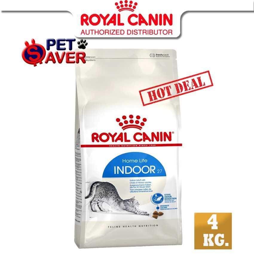 Royal Canin Indoor 4kg  อาหารแมว อาศัย ในบ้าน ลดกลิ่น 4 kg