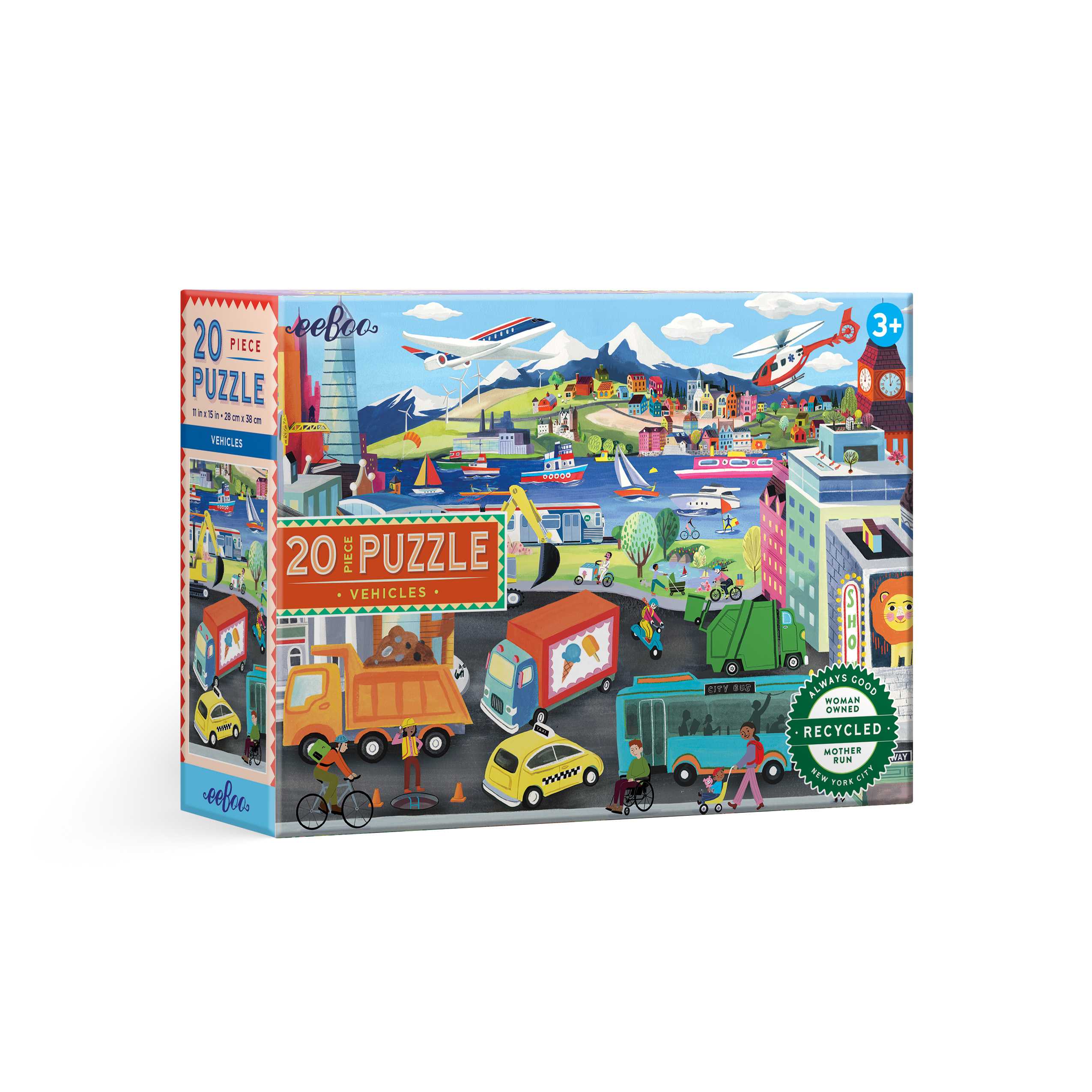 eeBoo Vehicles 20 Pc Big Puzzle