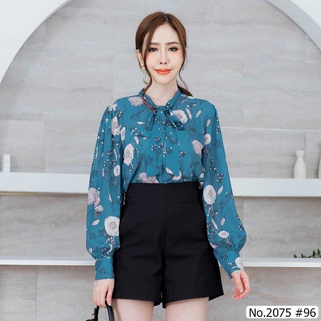 Maristar เสื้อแขนยาว พิมพ์ลาย No.2075 ผ้านิ่มPoly