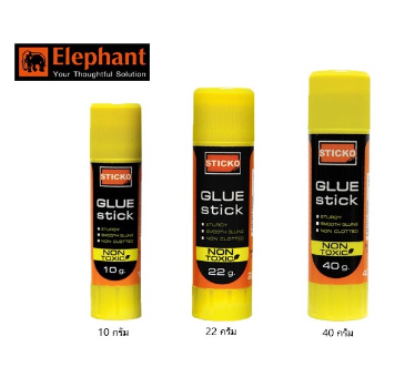 ELEPHANTกาวแท่ง STICKO ขนาด 10,22,40กรัม