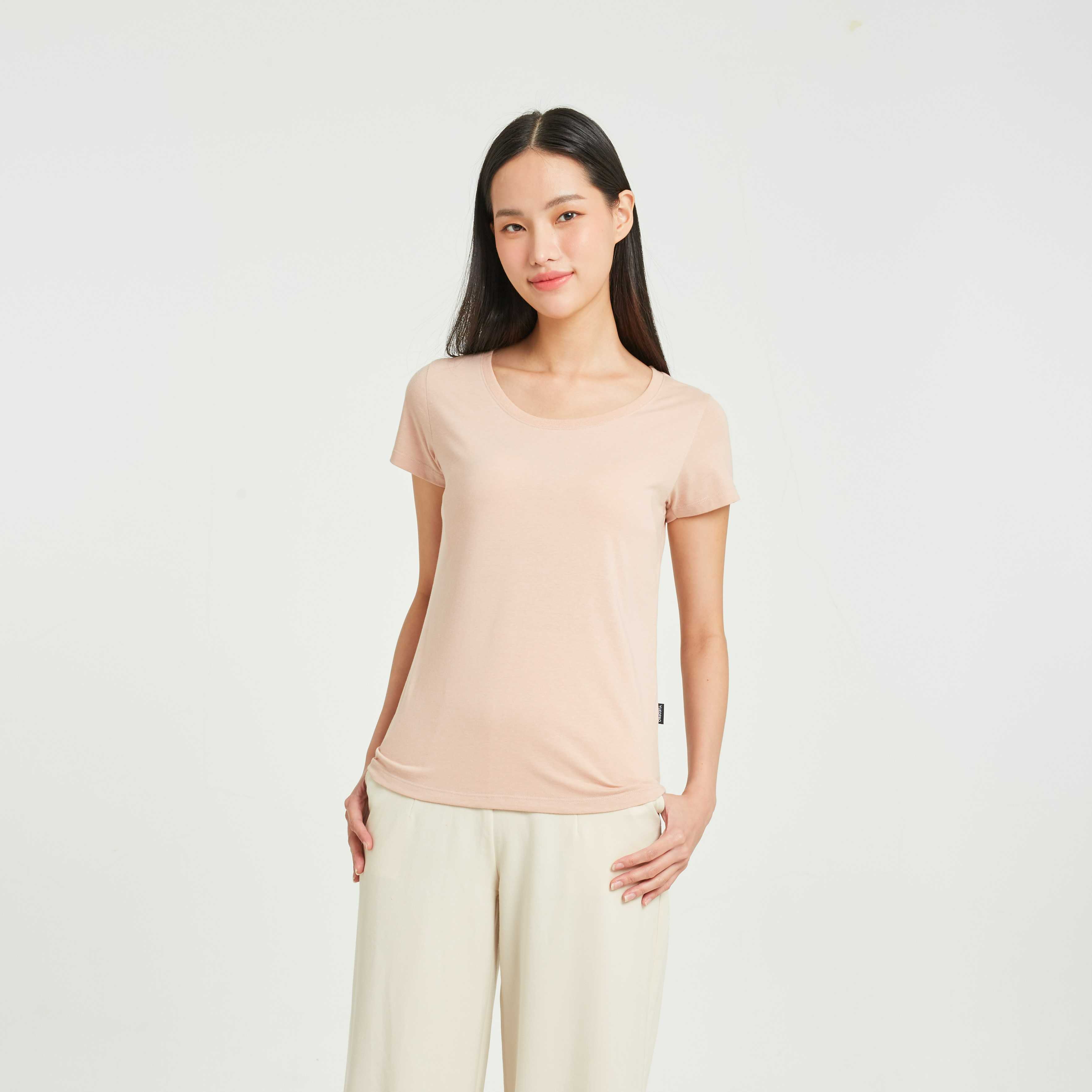 Yuedpao เสื้อยืดผู้หญิงคอกลม Women_คอกลม_Beach Sand