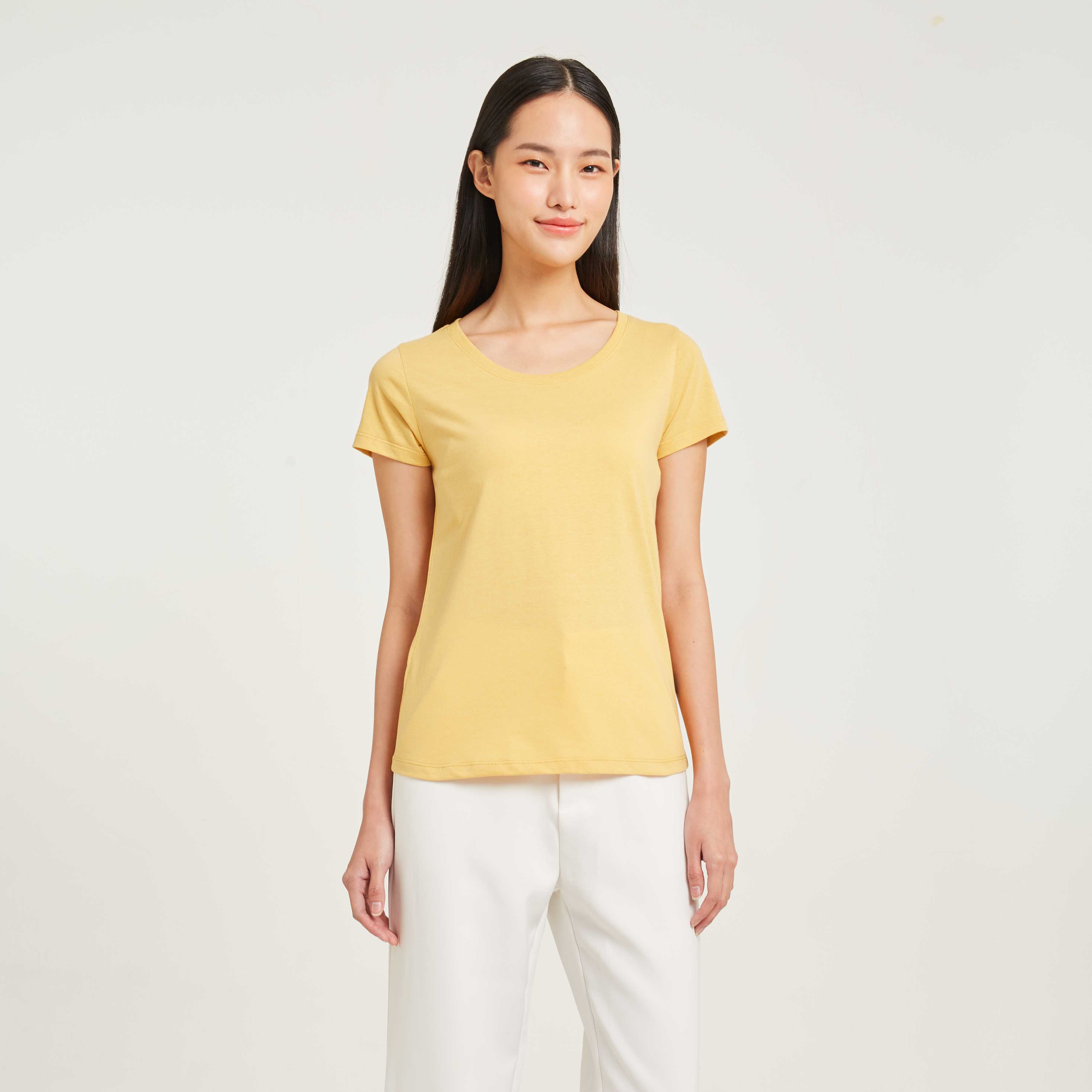 Yuedpao เสื้อยืดผู้หญิงคอกลม Women_คอกลม_Honey
