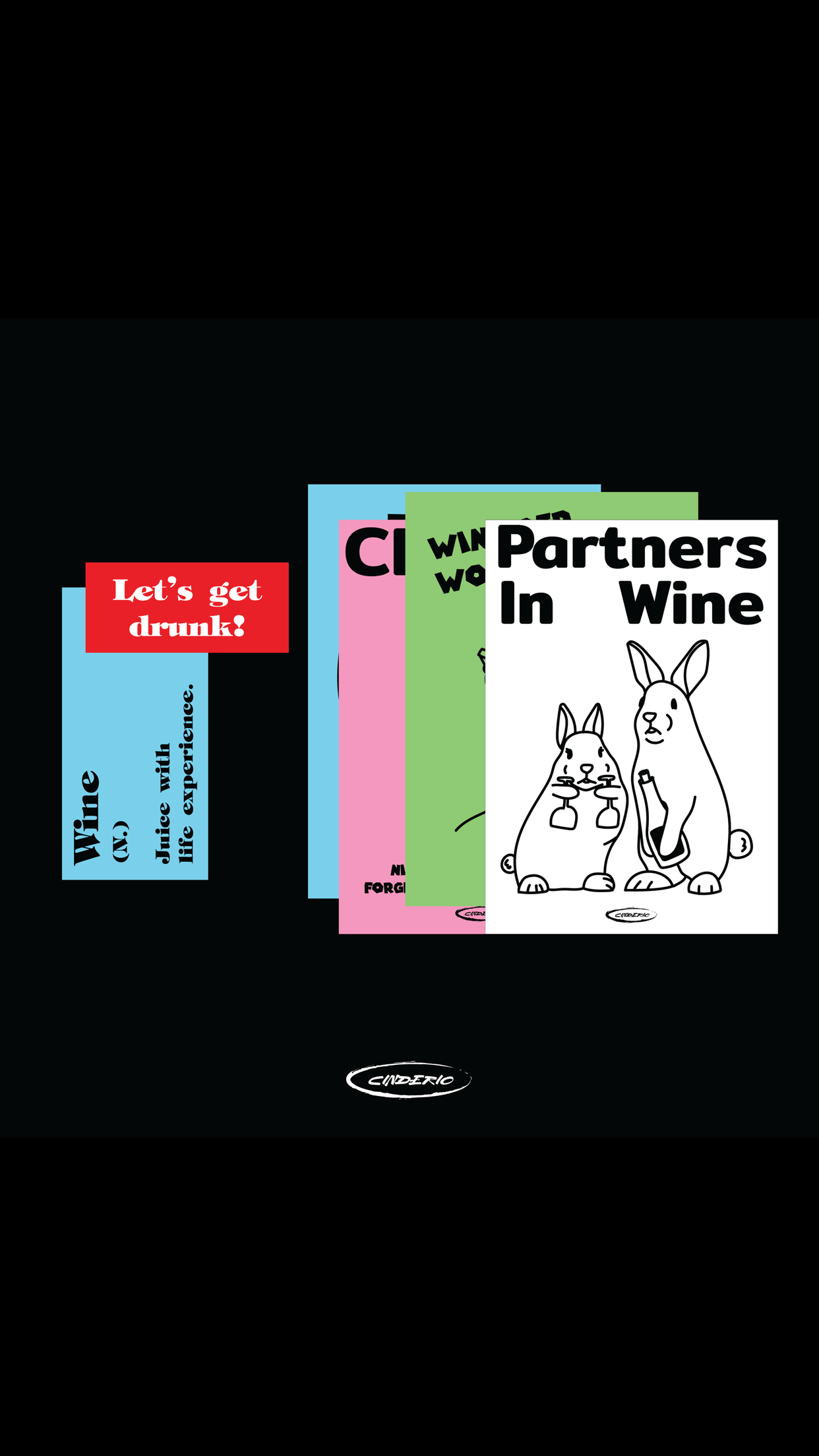 Let’s get drunk postcards/poster