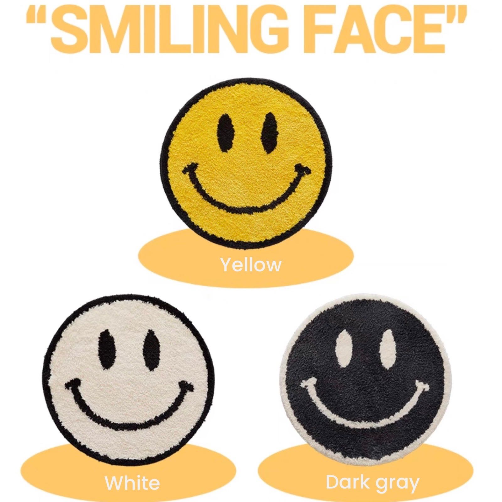 smiling face mat 55x55cm. / พรมทรงกลม_หน้ายิ้ม