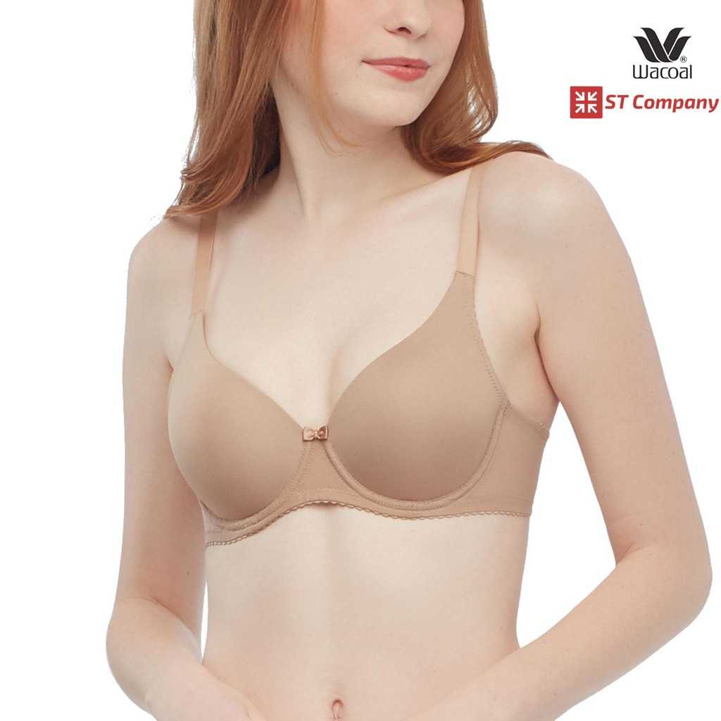 ชุดชั้นใน/เสื้อใน วาโก้ Wacoal Seamless Bra บราไร้ตะเข็บ รุ่น WB5A86 3/4 คัพ มีโครง เสริมฟองน้ำ