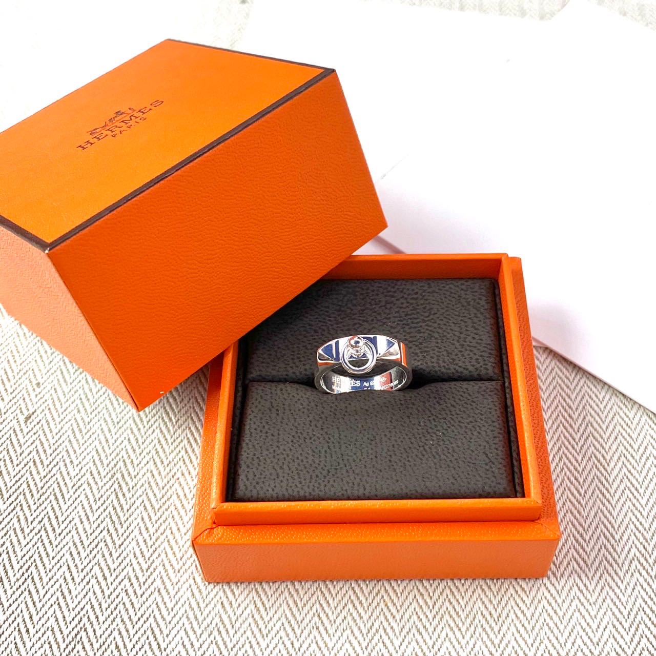 Hermes Silver Ring CDC Small Model เลือก size  ได้