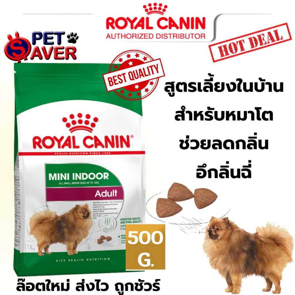 Royal Canin  Indoor Adult 500g สูตร หมาโตเลี้ยงในบ้าน