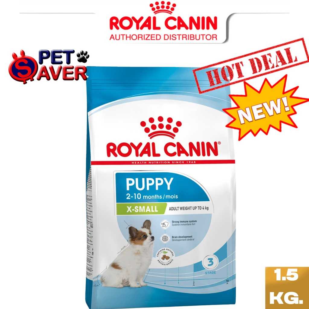 Royal Canin X-smallPuppy 1.5kg  สุนัขพันธุ์ทอย เม็ดเล็ก