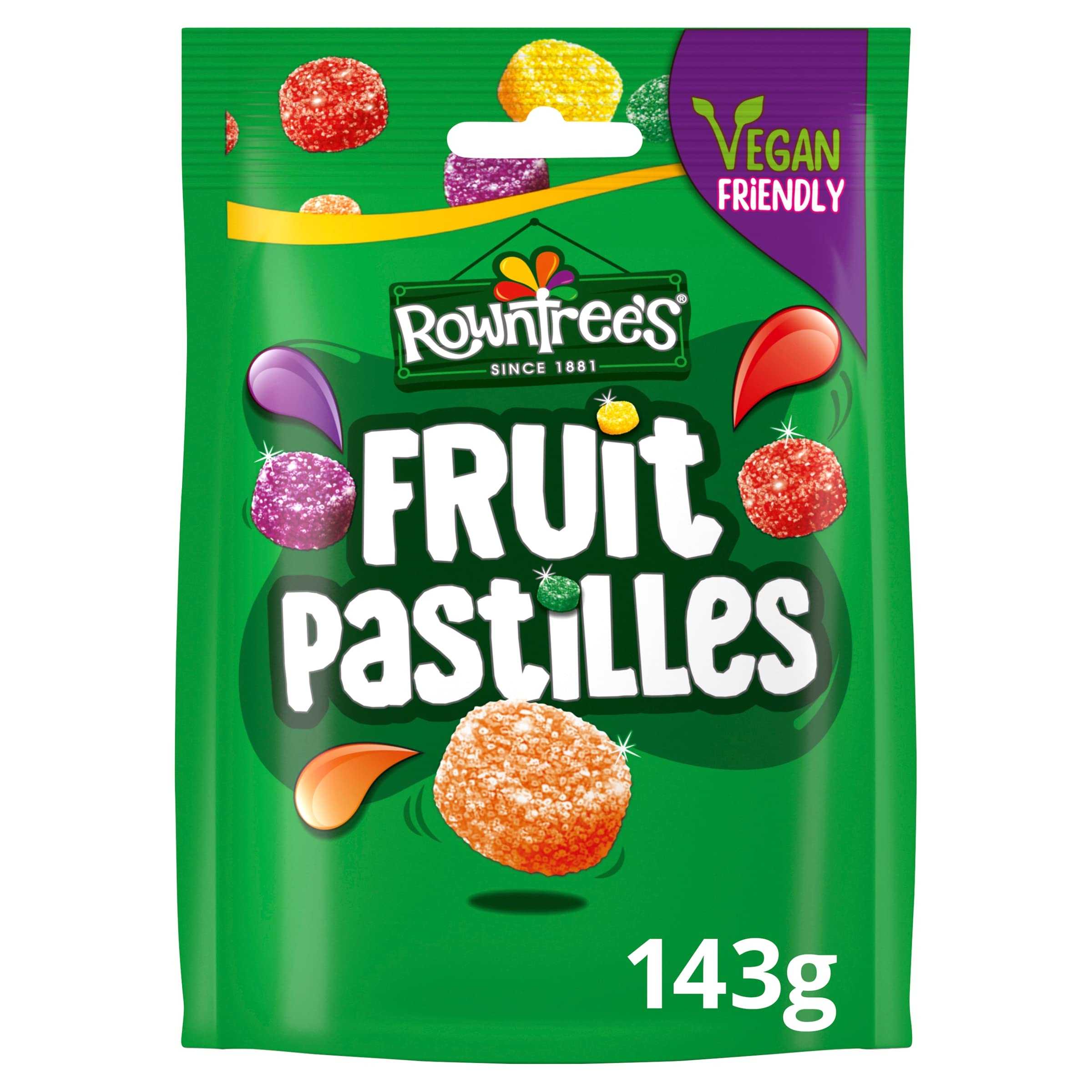 Rowntrees SINCE 1881 เยลลี่รสผลไม้รวมเคี้ยวหนึบอร่อย 143 g รส Fruit Pastilles สินค้าจาก USA