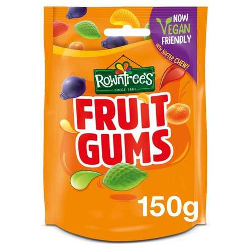 Rowntrees SINCE 1881 เยลลี่รสผลไม้รวมเคี้ยวหนึบอร่อย 150 g รส Fruit Gums สินค้าจาก USA