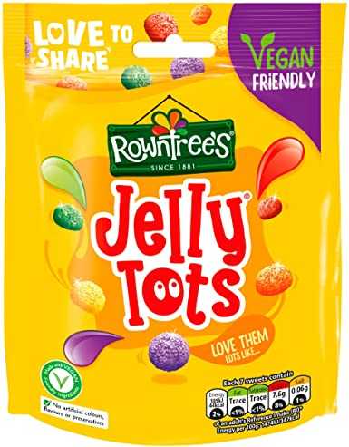 Rowntrees SINCE 1881 เยลลี่รสผลไม้รวมเคี้ยวหนึบอร่อย 150 g รส Jelly Tots สินค้าจาก USA