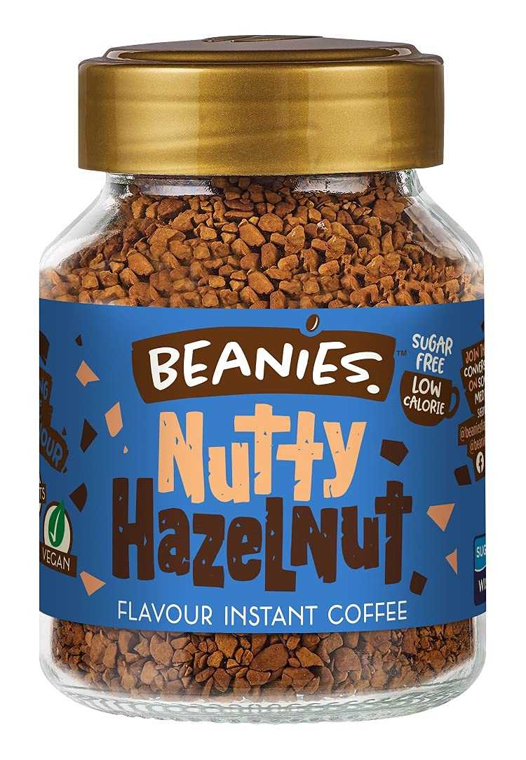 BEANIES Instant Coffee รส Nutty Hazelnut น้ำหนัก 50 กรัม สินค้านำเข้าจากอังกฤษ exp. 10/02/25