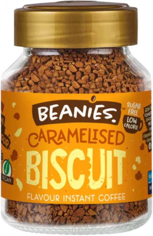 BEANIES Instant Coffee รส Caramelised Biscuit น้ำหนัก 50 กรัม สินค้านำเข้าจากอังกฤษ exp.05/12/24