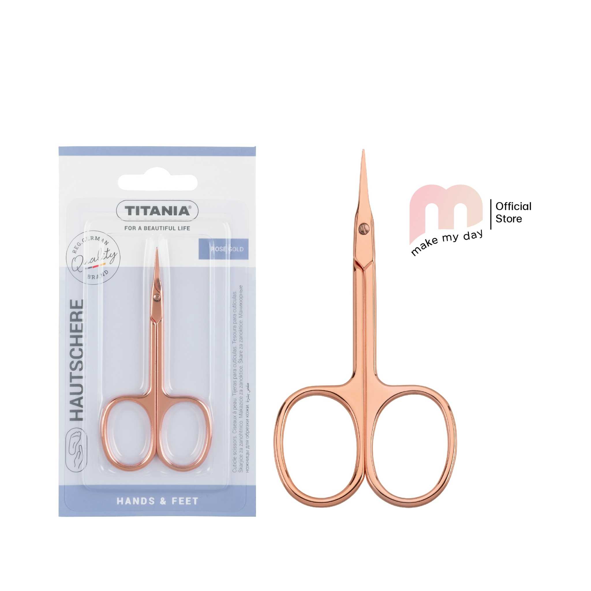 Titania - กรรไกรแต่งเล็บ (Nail Scissors) สี Rose Gold