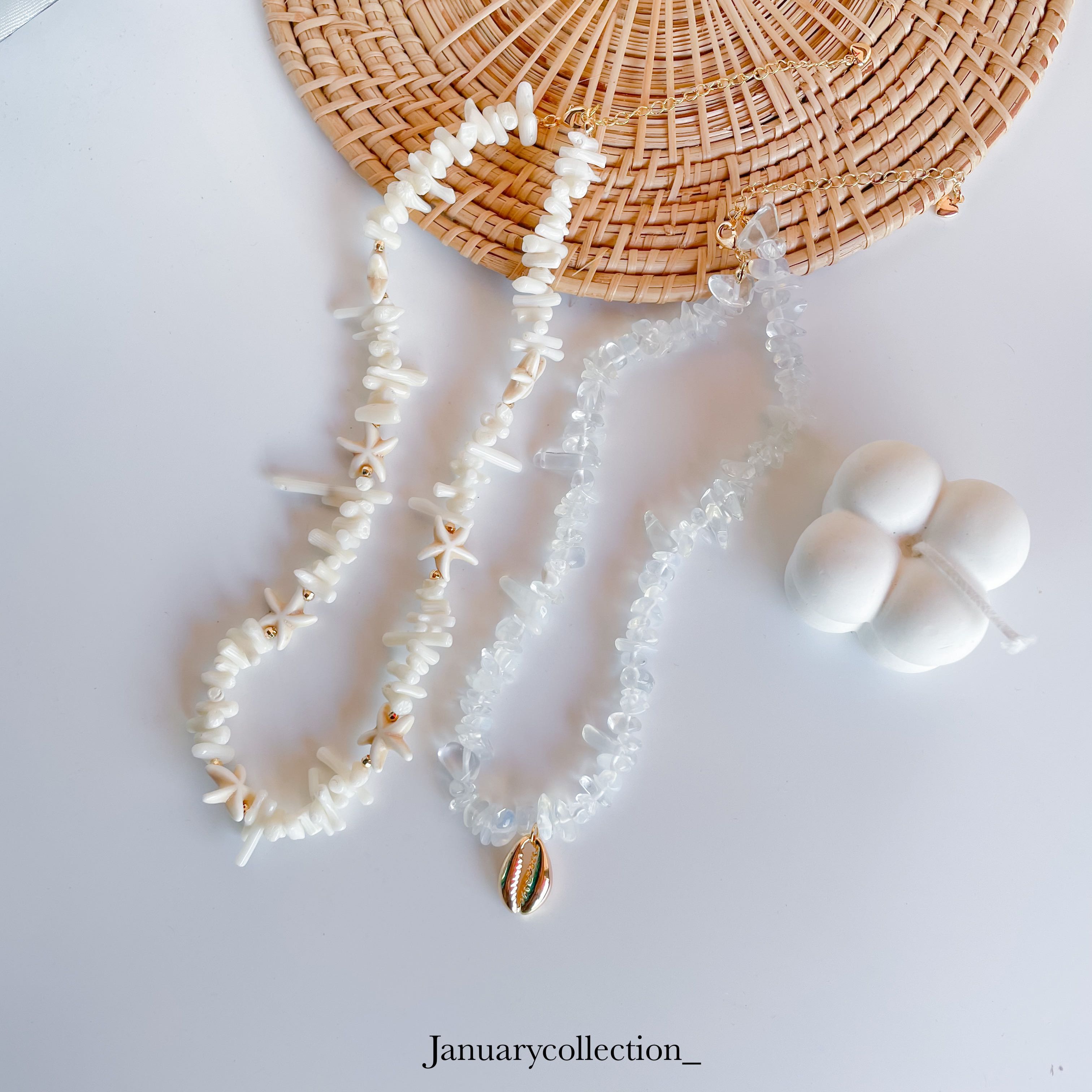 Coral beads | bubble beach สร้อยไปทะเล