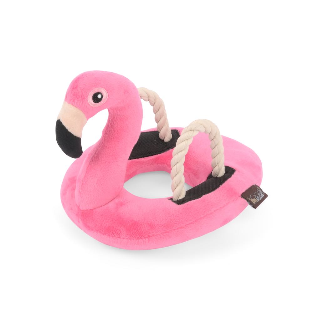 PLAY Flamingo Float Plush Dog Toy