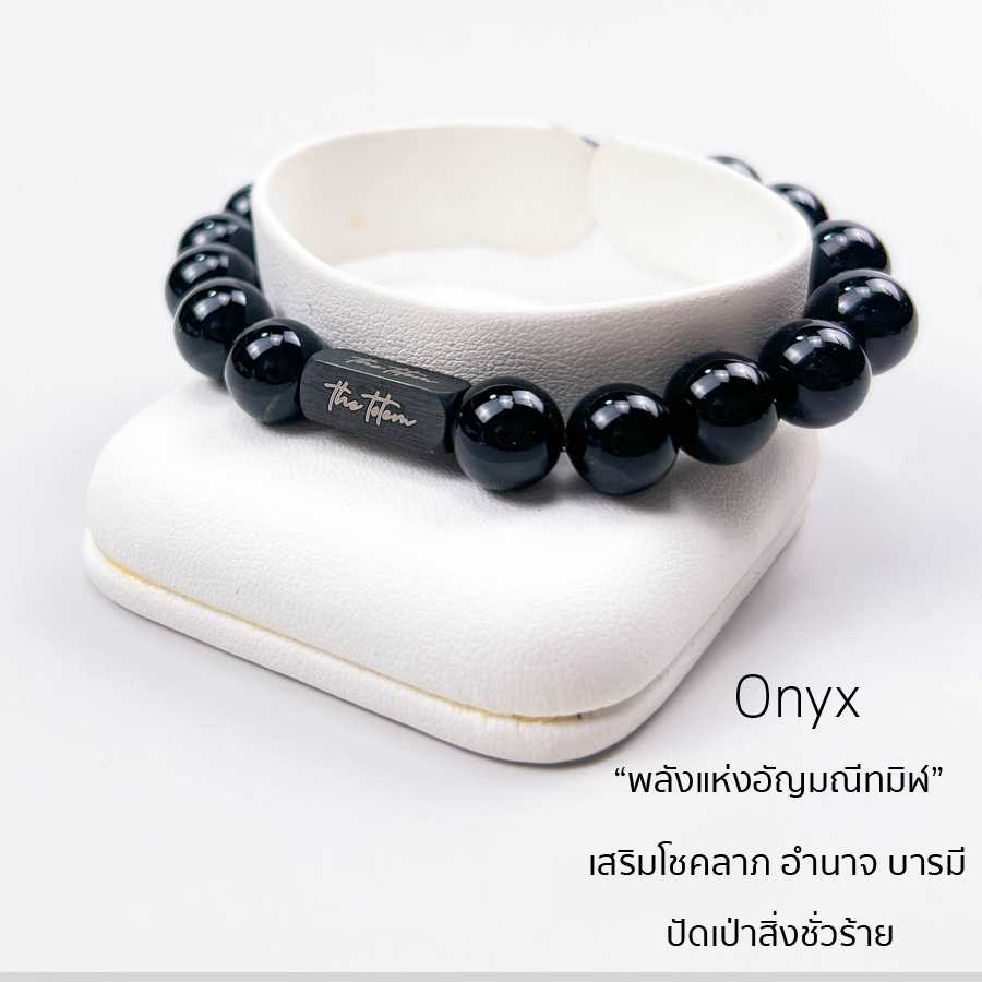กำไลหิน The Totem Onyx Signature Bracelet All Black
