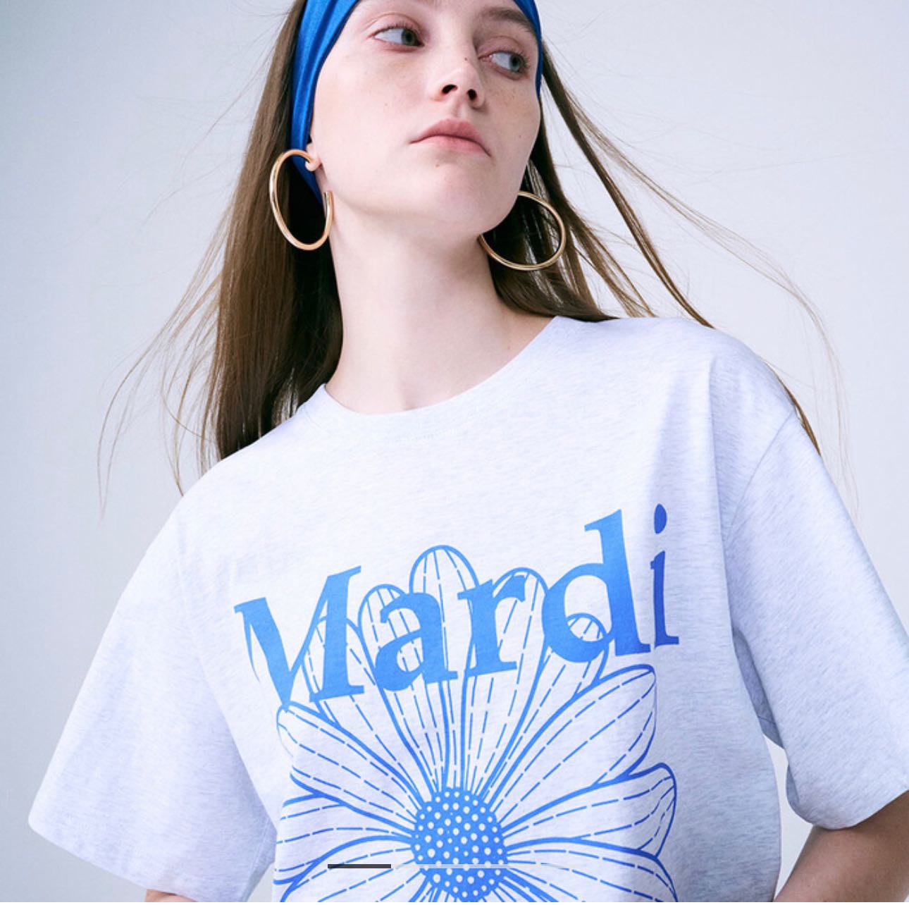 [PRE-ORDER] TSHIRT FLOWERMARDI_HEATHER BLUE