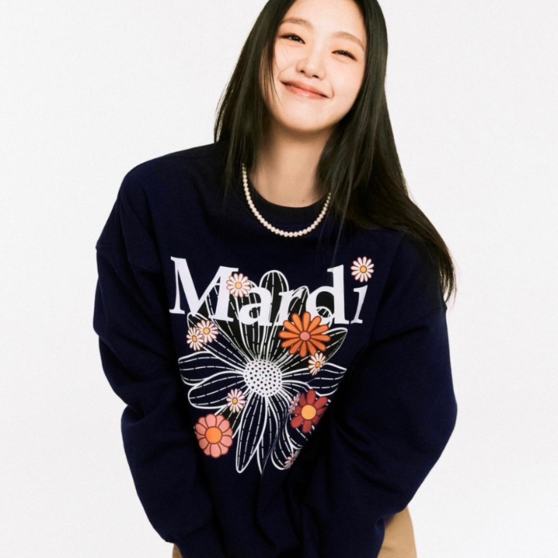 [PRE-ORDER] FLOWER MARDI BLOSSOM SWEATSHIRT - NAVY WHITE