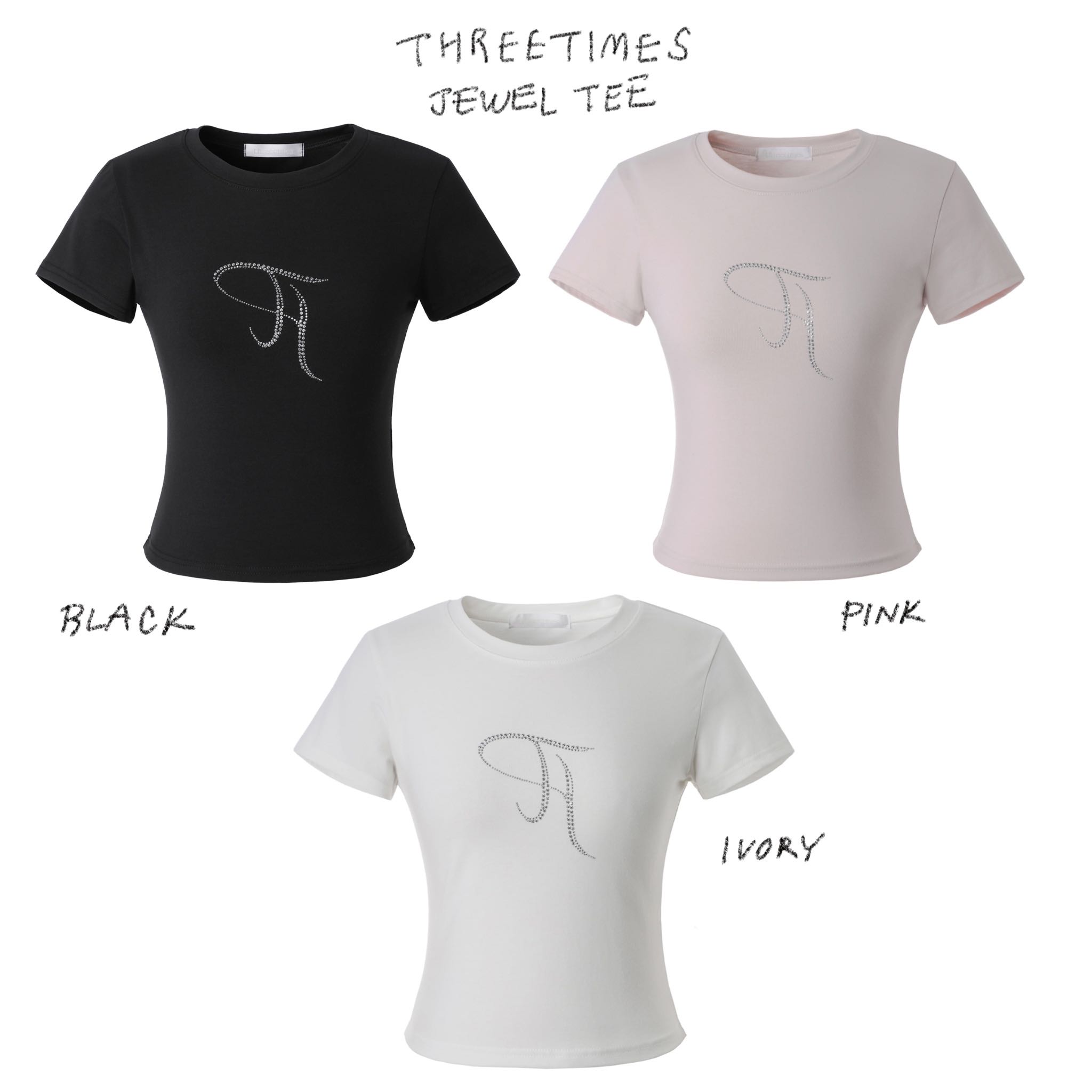 (PRE,รวมส่ง) JEWEL TEE /THREETIMES 