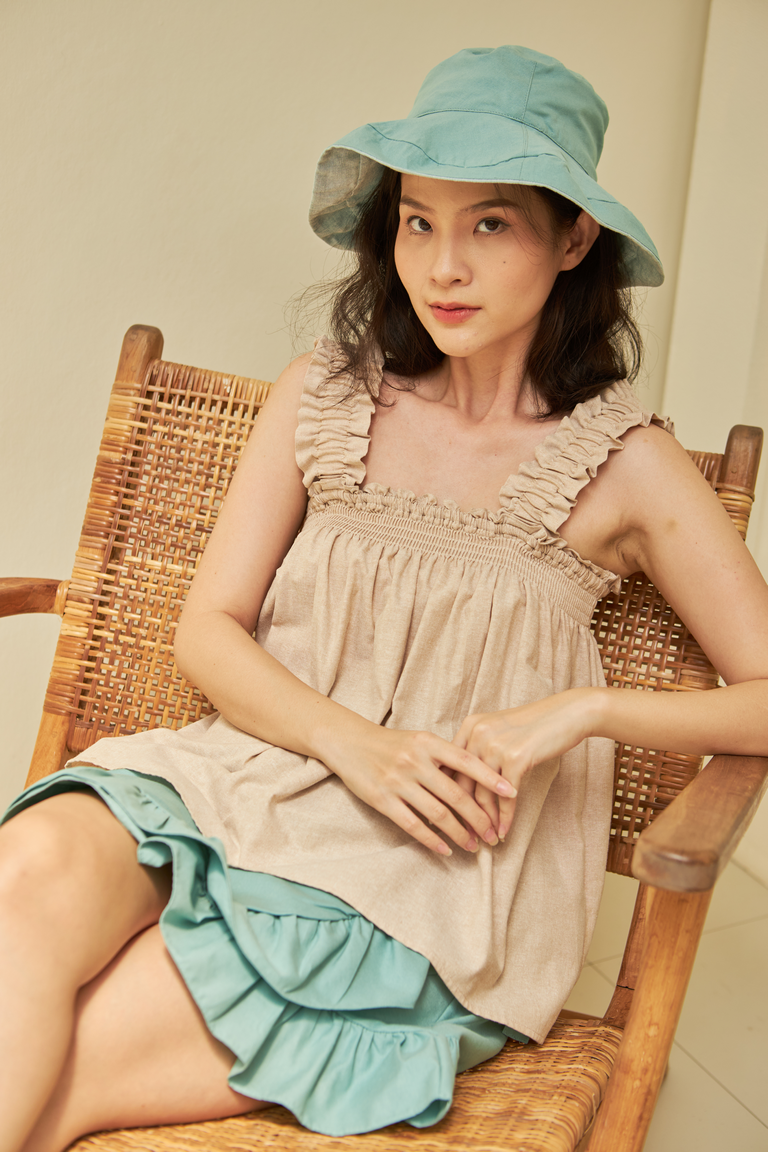 KRACHAO - Smock strap tank top เสื้อแขนกุดสม็อครอบอกและช่วงไหล่