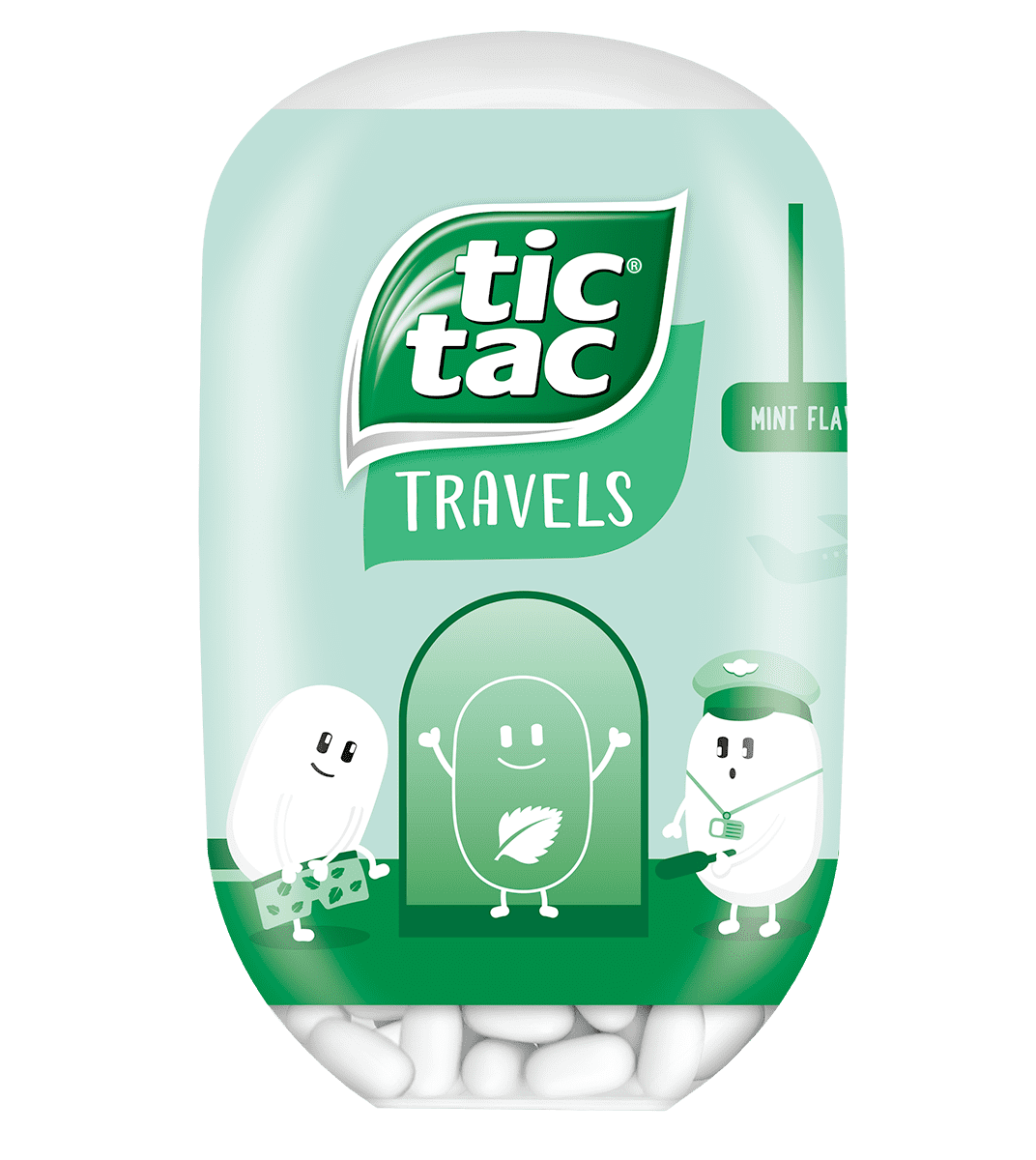tic tac TRAVELS ลูกอมรสมิ้นท์ BBF 17/12/23  น้ำหนัก 98 กรัม