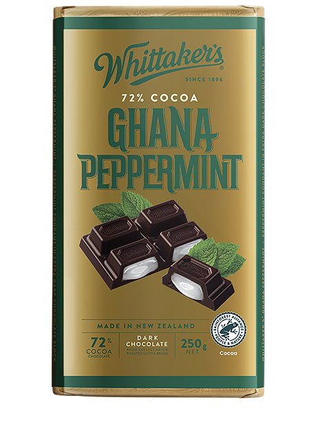 Whittaker's Bar รส Ghana Peppermint 72 % Cocoa ขนาด 250 กรัม
