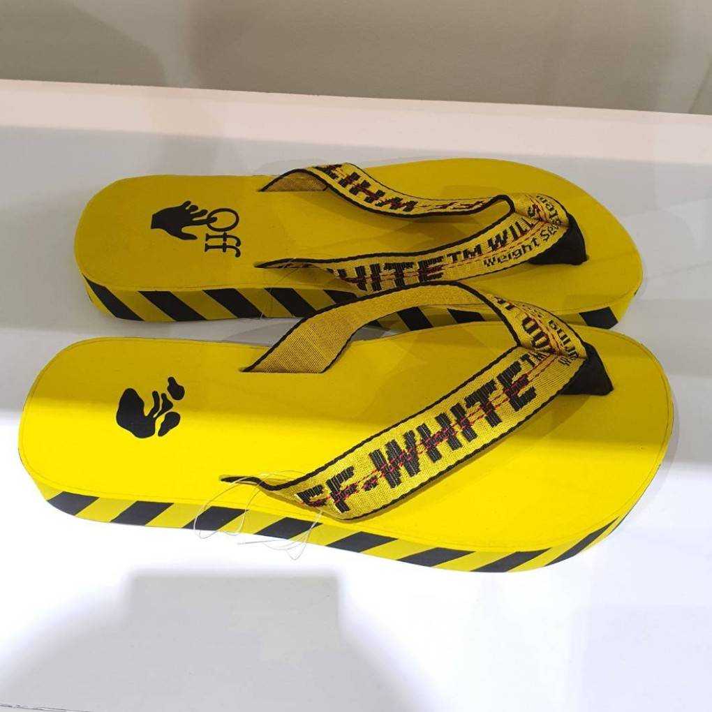 📌(ทักเชทก่อนสั่งซื้อ)   รองเท้าแตะ Off-White Industrial Belt  Flip Fop Yellow & Black