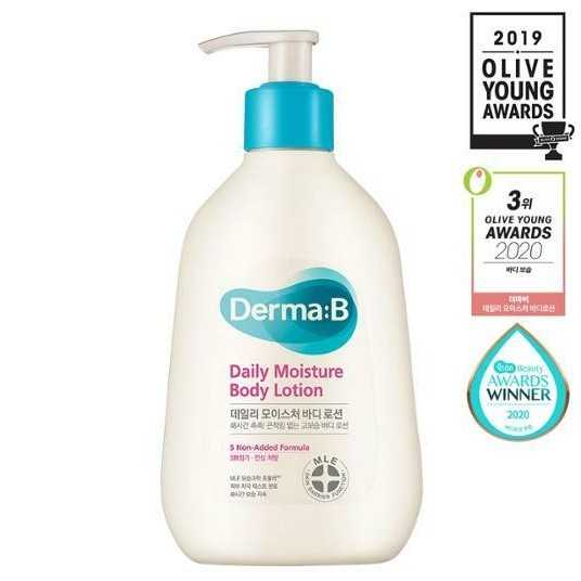 โลชั่นบำรุงผิว Derma:B Daily Moisture Body Lotion 400ml	 สำหรับผิวแห้ง