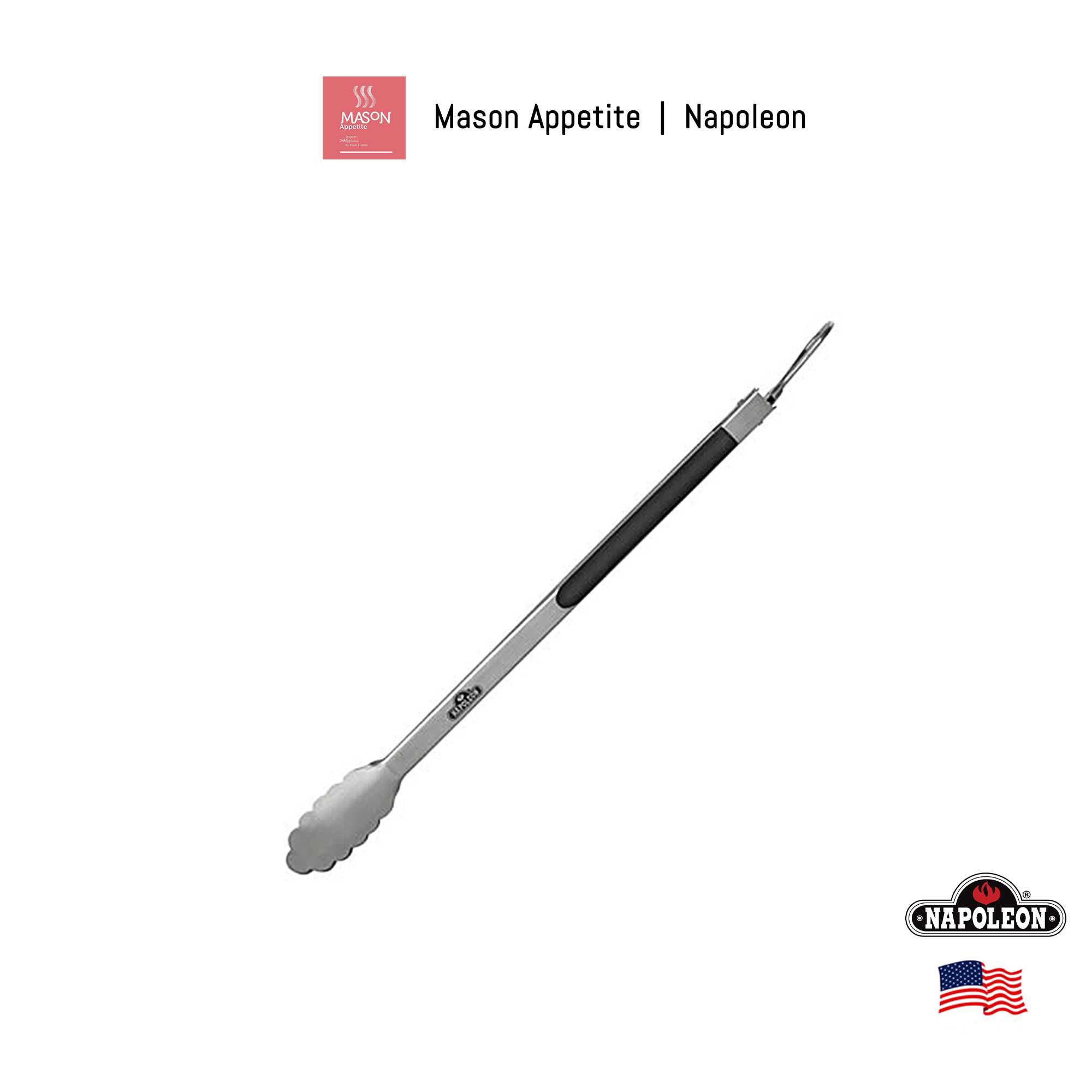 55015 Napoleon Stainless Steel Locking Tong 16in  คีมคีบสเตนเลส นโปเลียน