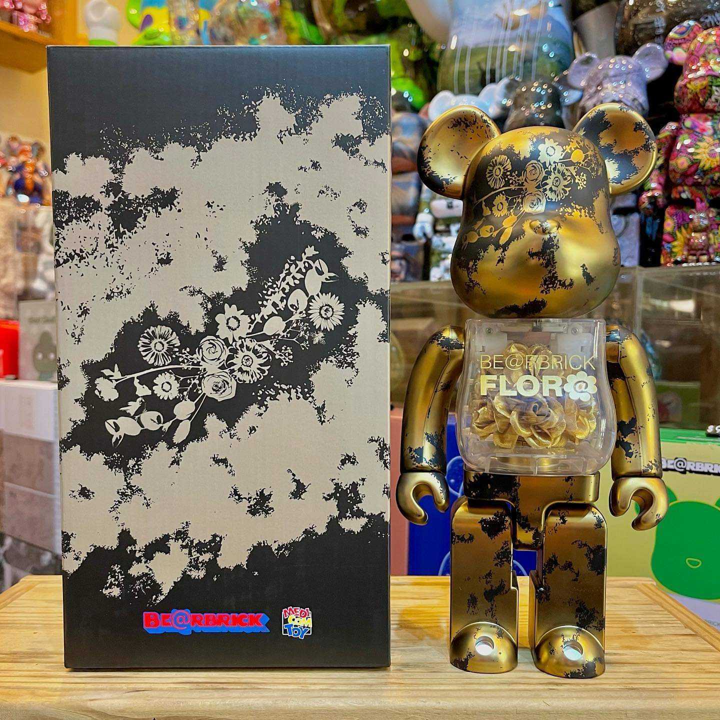 Be@rbrick Flor@ Gold 400% , 1000%