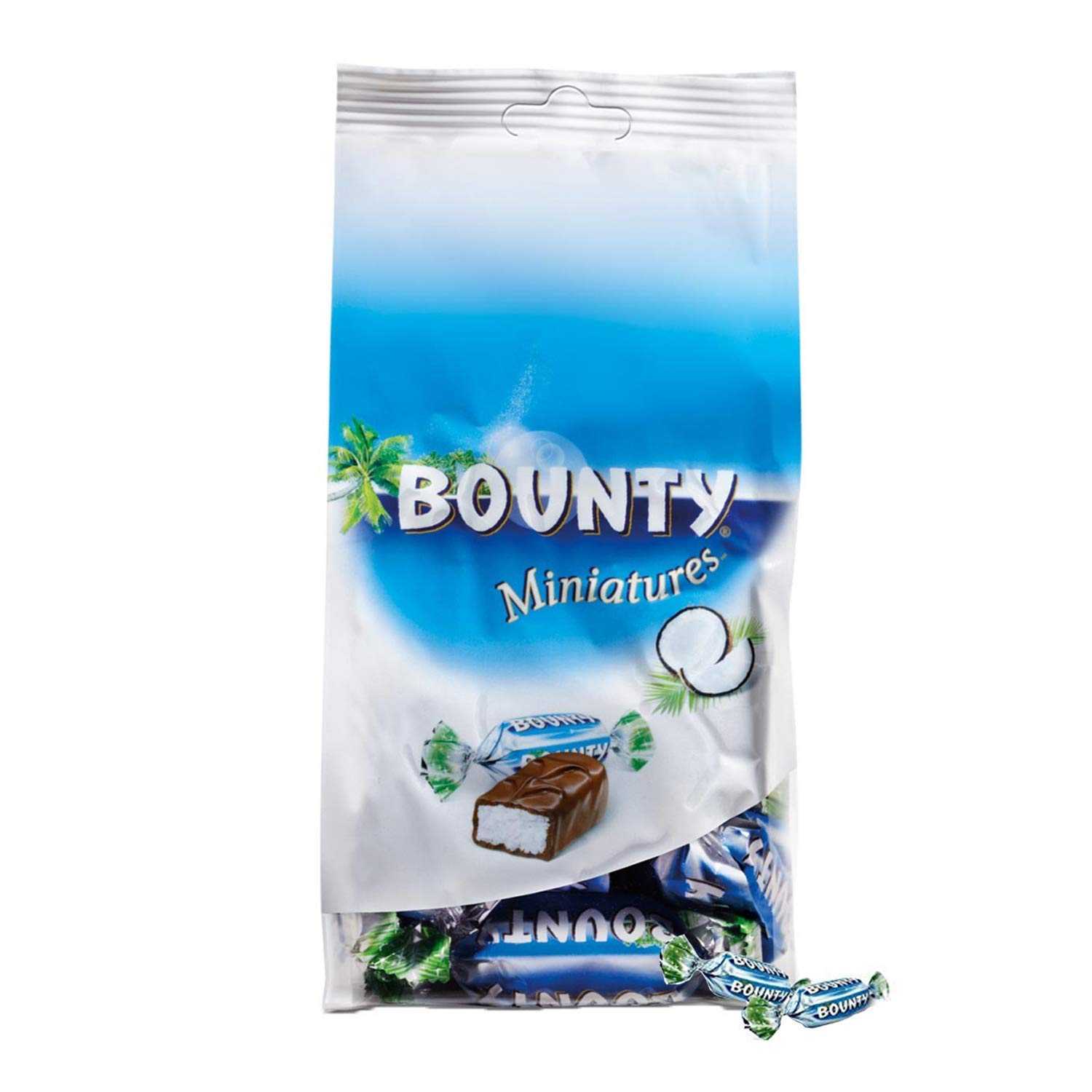 Chocolate Miniature 220g Bounty ประกอบด้วยช็อกโกแลตนมและมะพร้าว