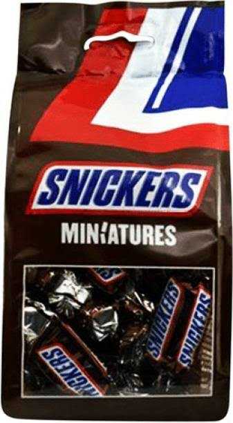 Chocolate Miniature 220g Snickers  ภายใต้เปลือกกรุบกรอบของถั่วลิสงทั้งนมที่คัดสรรคุณภาพดีที่สุด