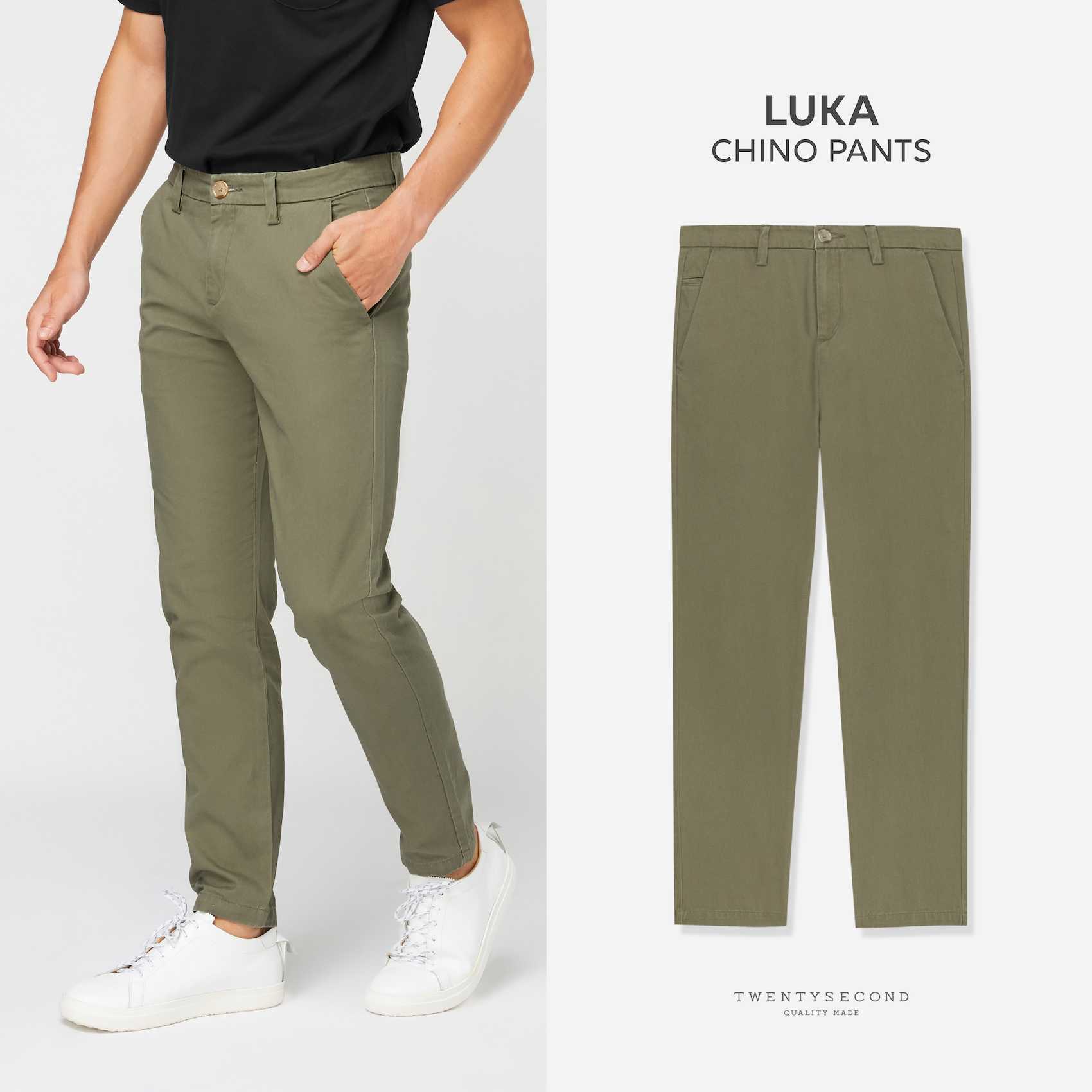 LUKA CHINO PANTS - OLIVE