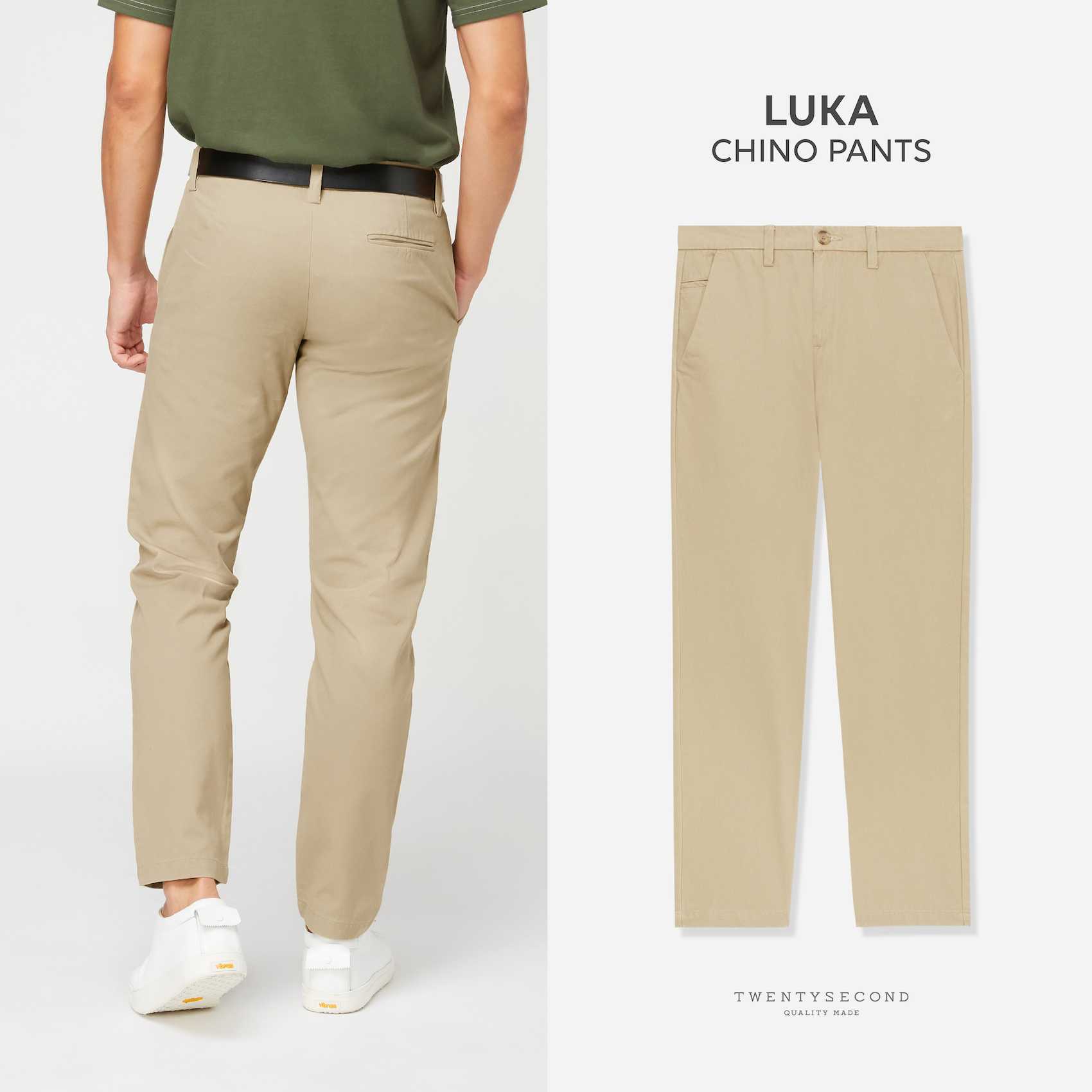 LUKA CHINO PANTS - KHAKI