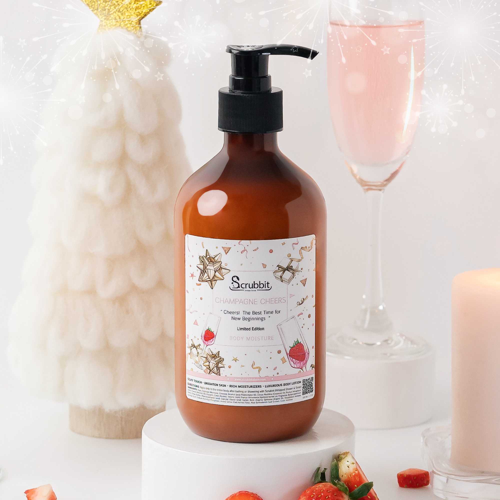 บอดี้ มอยซ์เจอร์ โลชั่นบำรุงผิว Body Moisture : Champagne Cheers! กลิ่นกลิ่นสตรอเบอร์รี่แชมเปญ