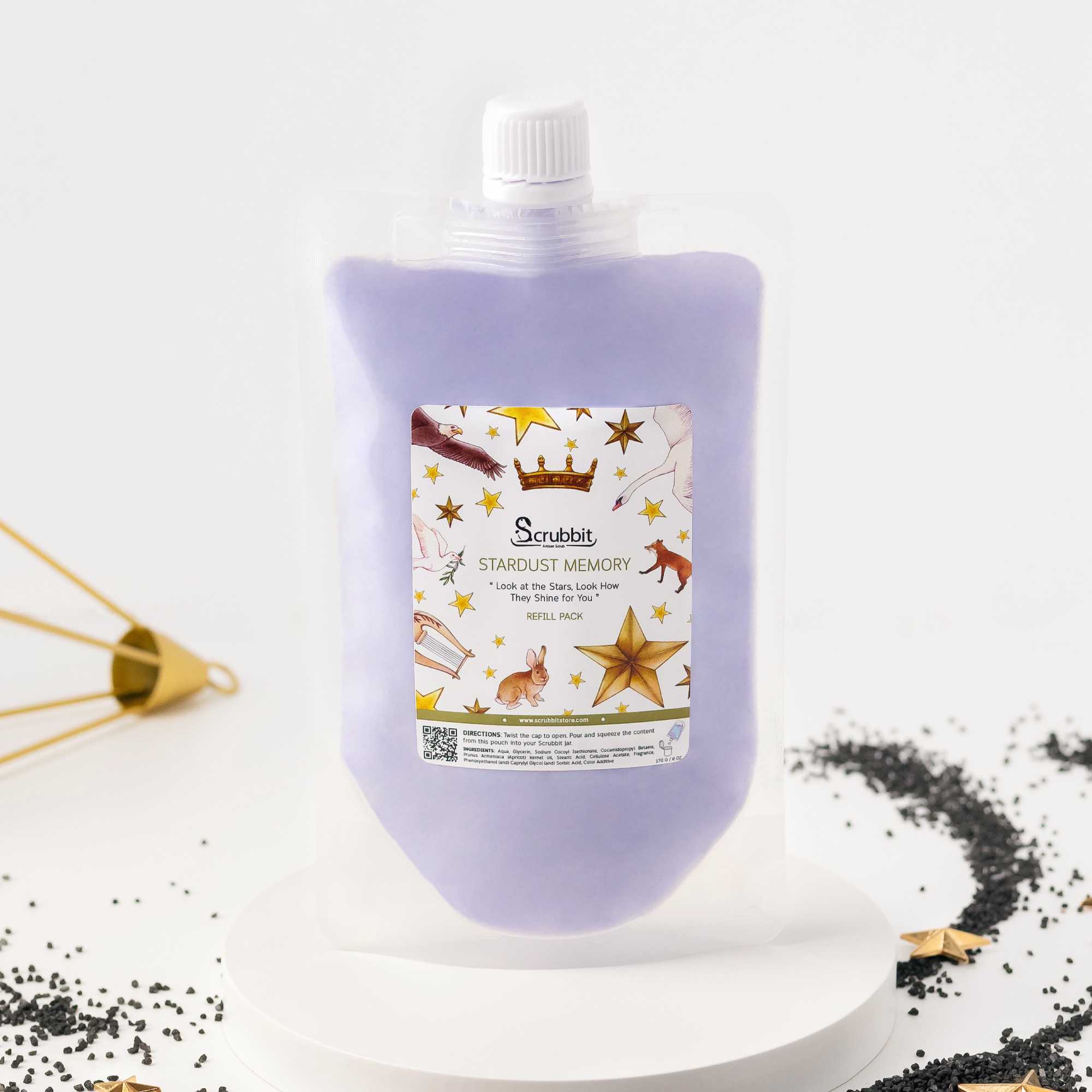 สบู่สครับ วิปนุ่มอาบน้ำ Scrubbit : Stardust Memory กลิ่นกาแล็กซี่ หอมนวล ขนาดรีฟิล