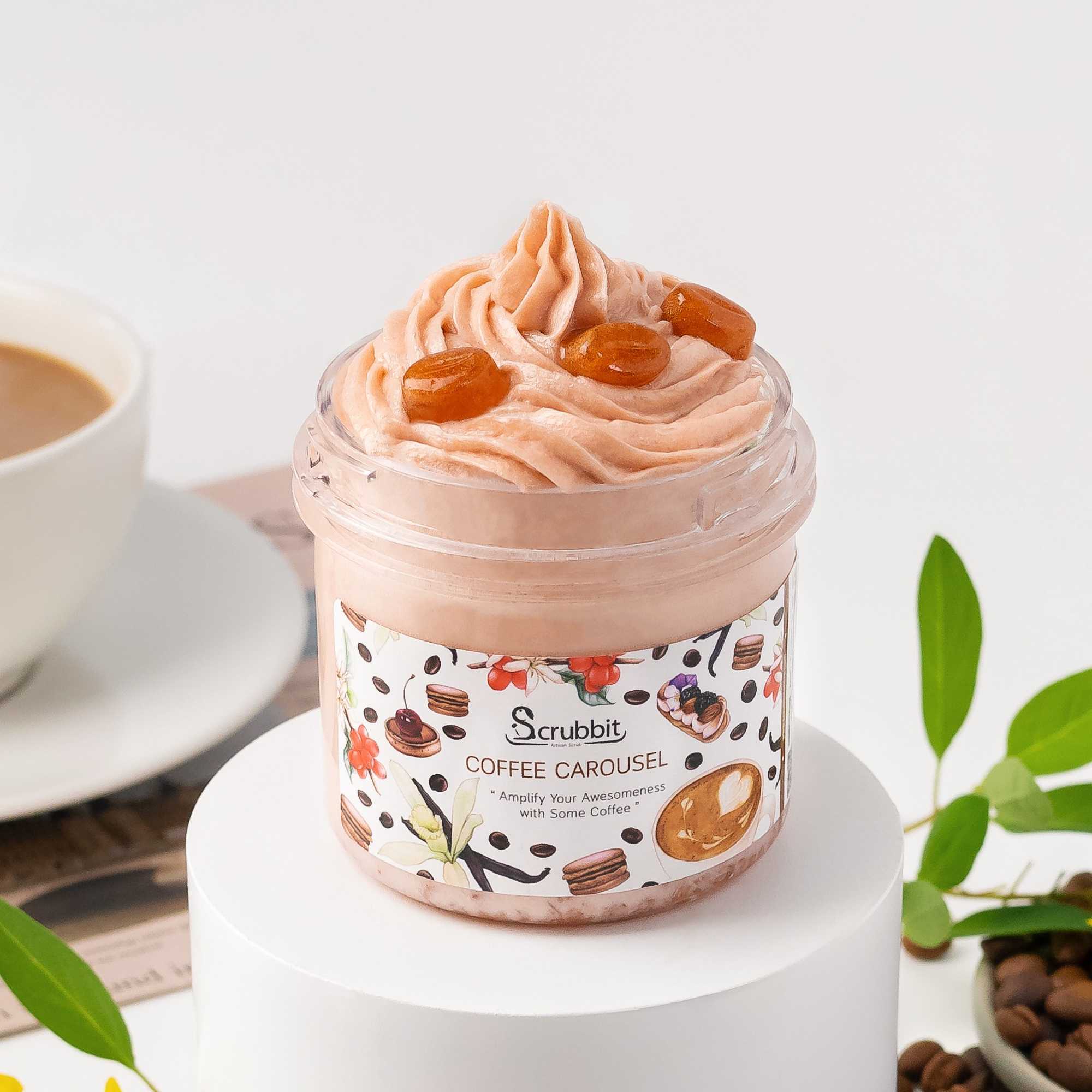 สบู่สครับ วิปนุ่มอาบน้ำ Scrubbit : Coffee Carousel กลิ่นวานิลาแกแฟ หอมละมุน
