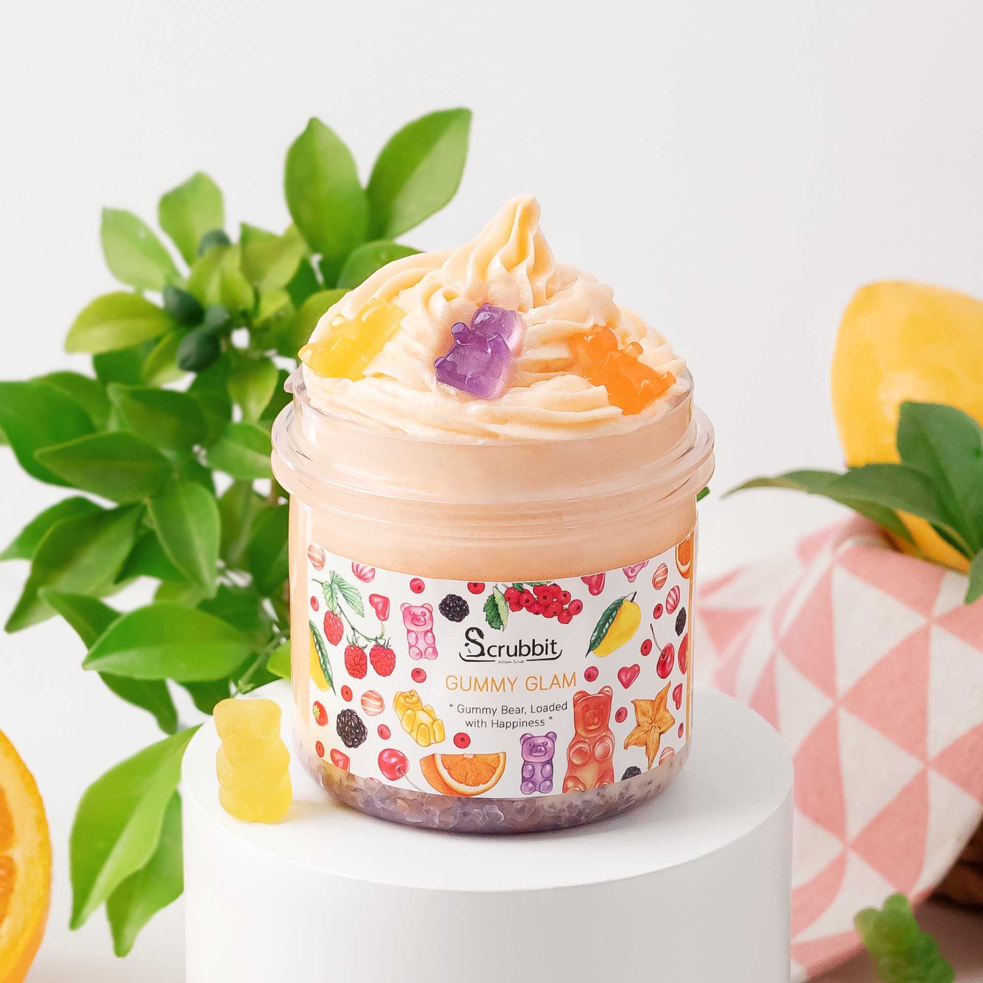 สบู่สครับ วิปนุ่มอาบน้ำ Scrubbit : Gummy Glam กลิ่นเจลลี่หมี หอมผลไม้ สดชื่น