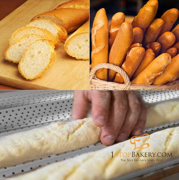 SNY French Bread/Baguette 380x320mm, Silver /พิมพ์อบขนมปังบาแกตต์