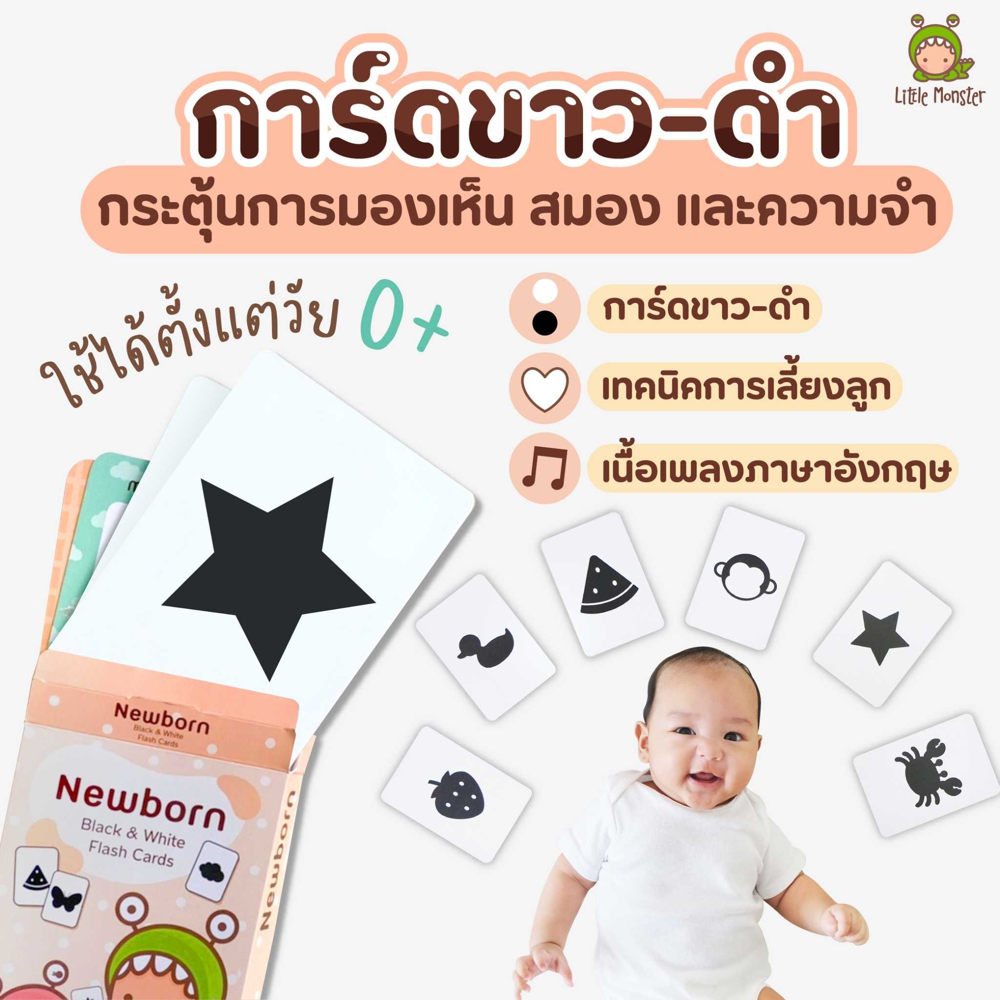 Little Monster Shop - Newborn Flash Card
