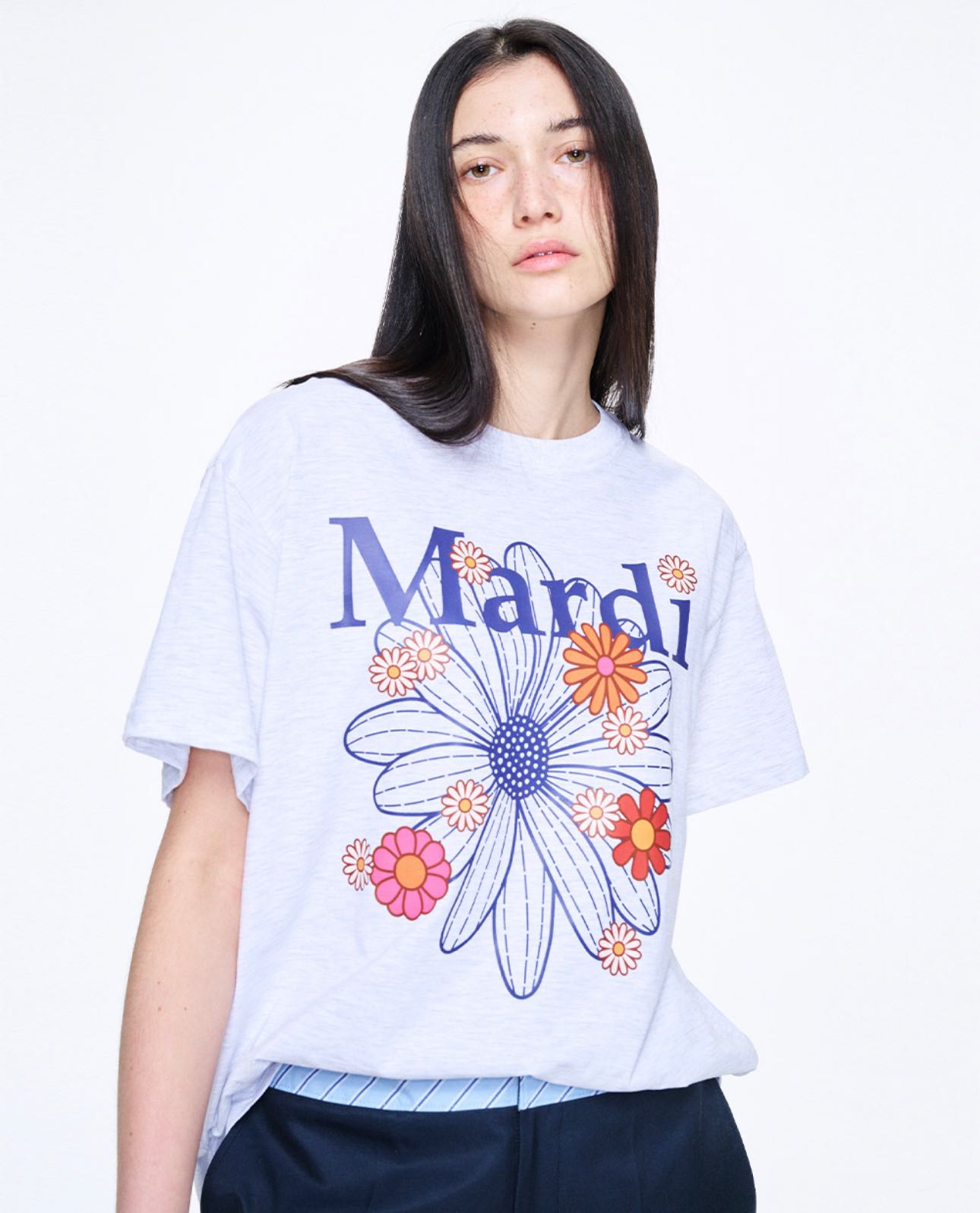 Mardi T-shirt heather navy (พร้อมส่ง)