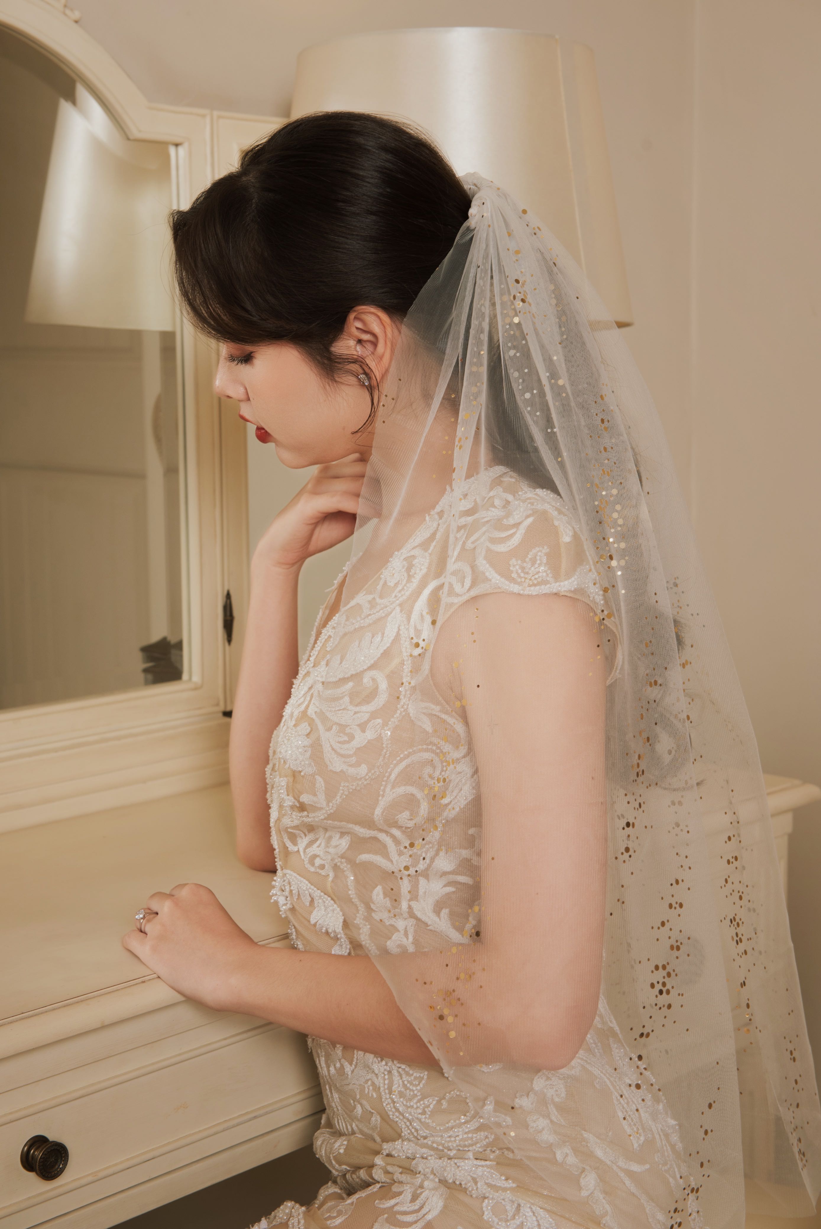 Golden dots veil (พร้อมส่ง!)